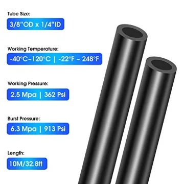 TAILONZ PNEUMATIC 3/8" OD Nylon Tube 32.8ft Air Brake Tubing
