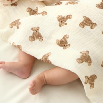 Soft Muslin Baby Blanket with Tassels – Perfect for Gifting