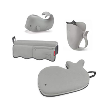 Skip Hop Moby Baby Bath Essential Set - Grey for Safe, Fun Bath Times