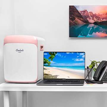 Cooluli 15L Mini Fridge for Bedroom - Car, Office Desk & College Dorm Room - 12V Portable Cooler & W...
