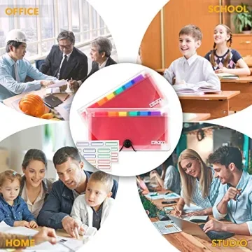 2 Pack 13-Pockets Accordion File Folder for Easy Organization