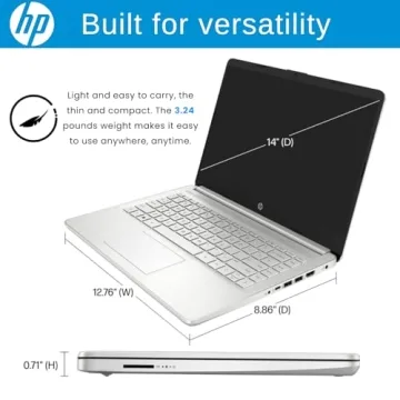 HP 14" HD Laptop with Intel Quad-Core & 16GB RAM