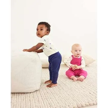 Moon and Back by Hanna Andersson Unisex Babies' Long-Sleeve Side Snap Bodysuit, Pack of 3, Grey, Preemie