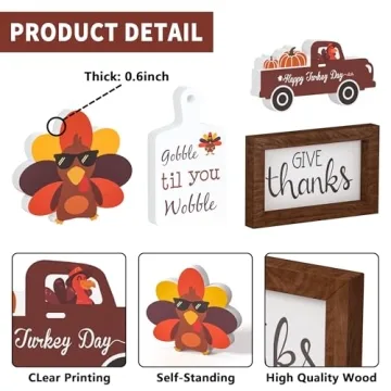 Tiered Tray Decor for Thanksgiving with Turkey & Garland