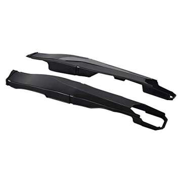 NICECNC Black ABS Rear Swingarm Swing Arm Protector Guard Covers Kit Compatible with KTM 150 200 250 300 350 450 500 EXC EXC-F XCW XCF-W 2012-2023