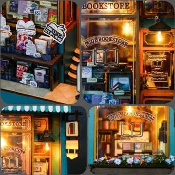 MEINESQIS Book Nook DIY Kit for Creative Decoration