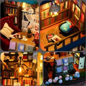 MEINESQIS Book Nook DIY Kit for Creative Decoration