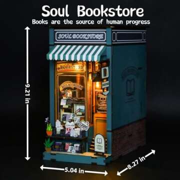 MEINESQIS Book Nook DIY Kit for Creative Decoration