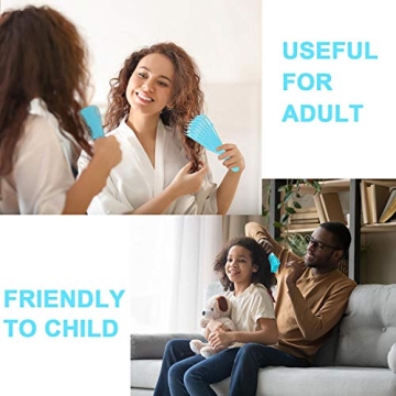 2-Pack Detangling Brush Set for Curly Textured Hair