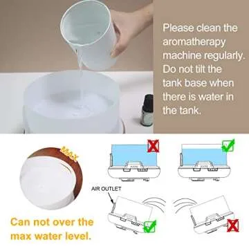 EVERDOSS Essential Oil Diffusers, 500ml Cool Mist Diffuser with 7 Colors Night Lights, Waterless Auto Shut Off and Time Setting Aromatherapy Diffuser, Humidifiers for Bedroom/Bathroom/Toilet