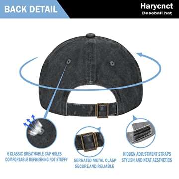 Harycnct Women's Dog Mom Hat Vintage Adjustable Baseball Cap Washed Cotton Denim Dog Girls Hat