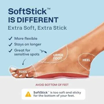 Dr. Frederick's Original SoftStick Better Blister Bandages - 24 ct - Extra Soft, Extra Stick - Grab-N-Go - Water Resistant Hydrocolloid Bandages for Blister Prevention - Variety Pack
