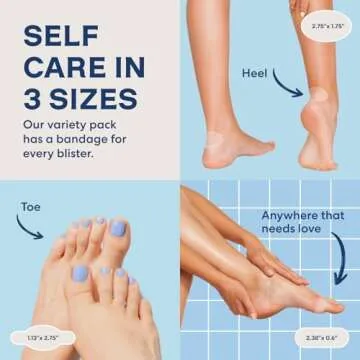 Dr. Frederick's Original SoftStick Better Blister Bandages - 24 ct - Extra Soft, Extra Stick - Grab-N-Go - Water Resistant Hydrocolloid Bandages for Blister Prevention - Variety Pack