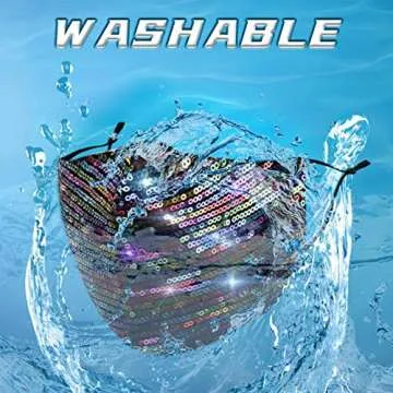 Fashionable Sequin Face Masks for Women - Stylish & Adjustable