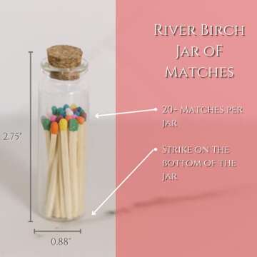 River Birch Decorative Matches - Artisanal Home Accessory