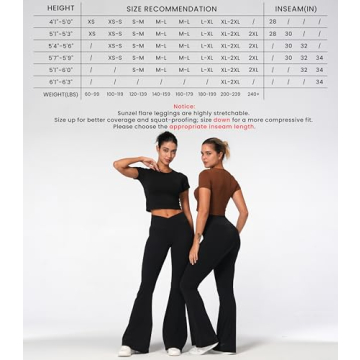 Sunzel Flare Leggings with Tummy Control for Women