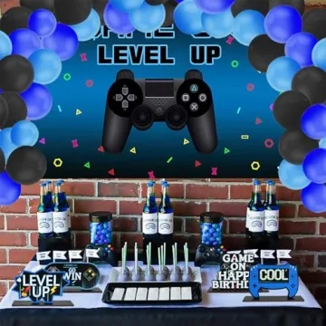 Game Night Birthday Decorations 4PCS Set for Boys