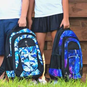 Fenrici Shark Backpack for Boys, Girls, Kids, Teens, 18" Durable Book Bags for Kindergarten, Elementary, Middle School Students, Shark, Standard Large