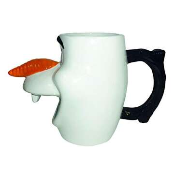 Vandor Disney Frozen Olaf Head Sculpted Ceramic Soup Coffee Mug Cup, 20 Ounce