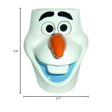 Vandor Disney Frozen Olaf Head Sculpted Ceramic Soup Coffee Mug Cup, 20 Ounce