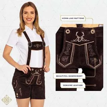 Authentic Women's Lederhosen - Traditional Oktoberfest Outfit