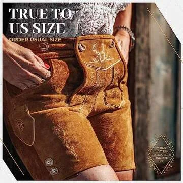 Authentic Women's Lederhosen - Traditional Oktoberfest Outfit