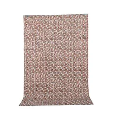 V Vedant Designs Floral Print Beautiful Kantha Quilt Indian Hand Block Kantha Quilt Reversible Cotton Bedding Bedspread Queen Size Vintage Kantha Gudari (Dark Brown, Queen)