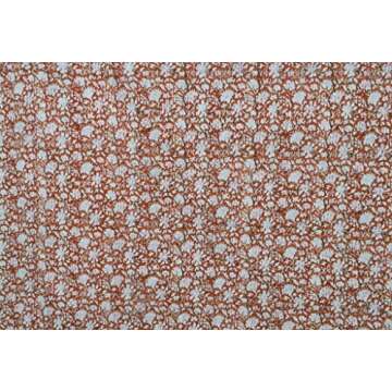 V Vedant Designs Floral Print Beautiful Kantha Quilt Indian Hand Block Kantha Quilt Reversible Cotton Bedding Bedspread Queen Size Vintage Kantha Gudari (Dark Brown, Queen)