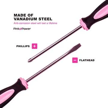 Buy Pink Power Magnetic Screwdriver Set - 6 Piece Tools