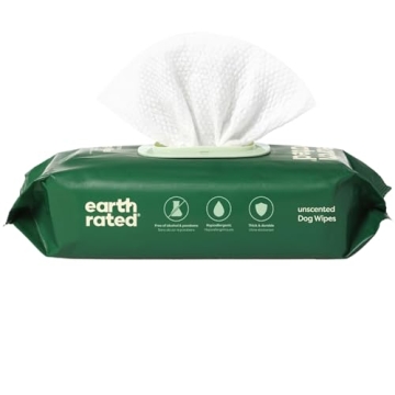 Earth Rated Unscented Pet Wipes for Dogs Cats 100 Count