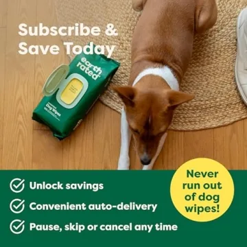Earth Rated Unscented Pet Wipes for Dogs Cats 100 Count