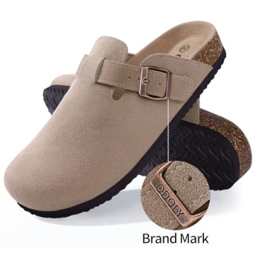 Comfortable Suede Clogs for Women with Arch Support
