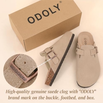 Comfortable Suede Clogs for Women with Arch Support