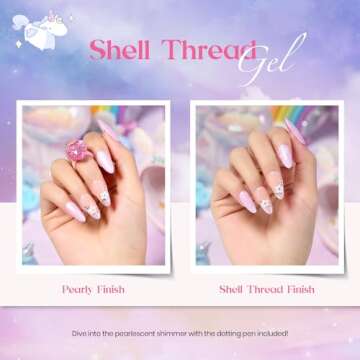 Beetles 24Pcs Gel Nail Polish Set, Pink Purple Pearl Pastel Blue Shimmer Chameleon Green Colors 2025 Spring Gel Polish Kit, 3Pcs Base Gel Top Coat and Double-ended Brush Soak off UV Gel