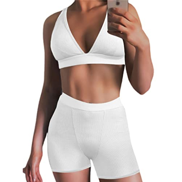 Ekaliy Workout Outfit 2 Piece Set for Women