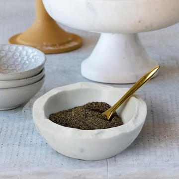 Bloomingville Marble Bowl with Raw Edge for Home Decor