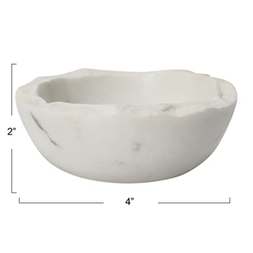 Bloomingville Marble Bowl with Raw Edge for Home Decor