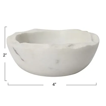 Bloomingville Marble Bowl with Raw Edge for Home Decor