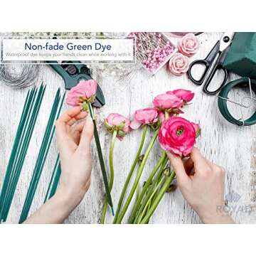 Royal Imports Green Wood Plant Stake, Bamboo Floral Gardening Sturdy Support Picks, Wooden Sign Post...