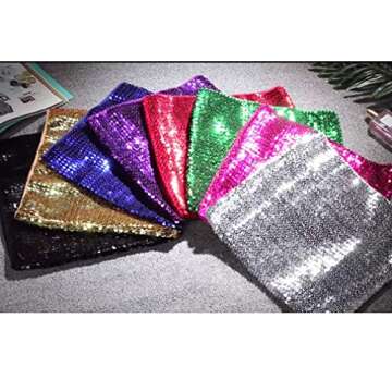 Womens Sparkly Sequin Mermaid Crop Tops, Strapless Metallic Tube Tops for Party Clubwear(Black)