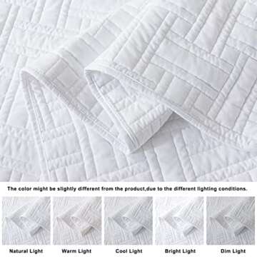 California King Quilt Set with Pillow Shams for Comfort