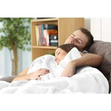 Utopia Bedding Fleece Blanket Queen Size White 300GSM Luxury Anti-Static Fuzzy Soft Microfiber Bed Blanket (90x90 Inch)