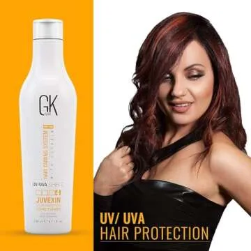GK HAIR Global Keratin Colored Shield Conditioner (8.11 Fl Oz/240ml) - Deep Cleansing Heat Thermal Protection for Color Treated Dry Damaged Curly Frizzy Hair - Paraben Sulfate Free Unisex