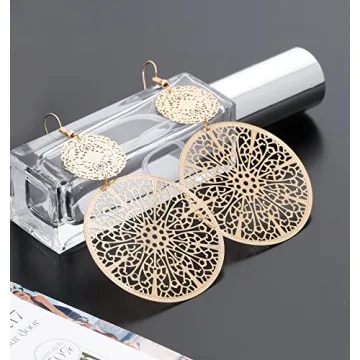 Stylish Filigree Disc Drop Earrings for All Occasions