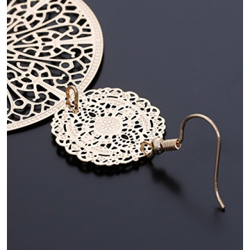 Stylish Filigree Disc Drop Earrings for All Occasions