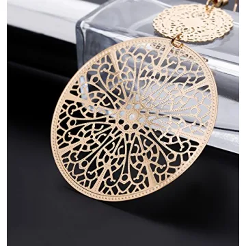 Stylish Filigree Disc Drop Earrings for All Occasions