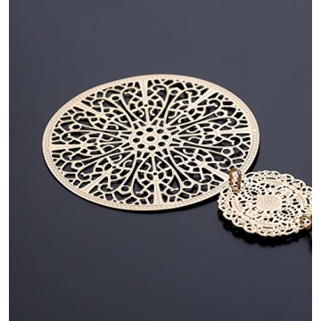 Stylish Filigree Disc Drop Earrings for All Occasions