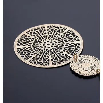 Stylish Filigree Disc Drop Earrings for All Occasions