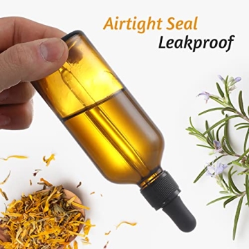 AOZITA 4 Pack 4 oz Dropper Bottles - Essential Oils & More