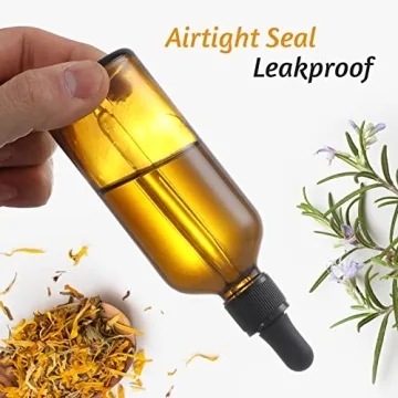 AOZITA 4 Pack 4 oz Dropper Bottles - Essential Oils & More
